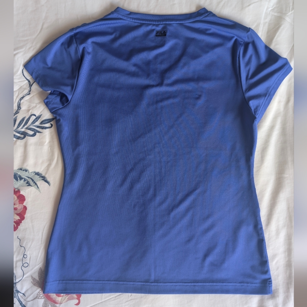 Fila Women's Blue V-Neck Top - Picture 3 of 3